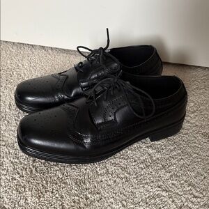 Boys Classic Black Dress Shoes Oxford Size 5 Wedding Funeral Holiday Christmas